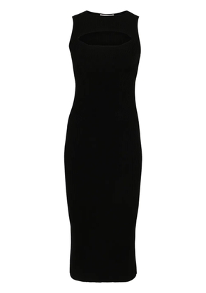 Alexander McQueen cut-out ribbed maxi dress - Black