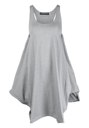 Y/Project Wire twisted cotton-blend minidress - Grey