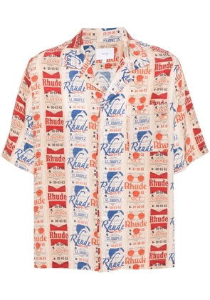 RHUDE Voyage de Rhude silk shirt - Neutrals