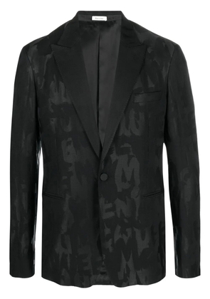Alexander McQueen all-over logo-print blazer - Black