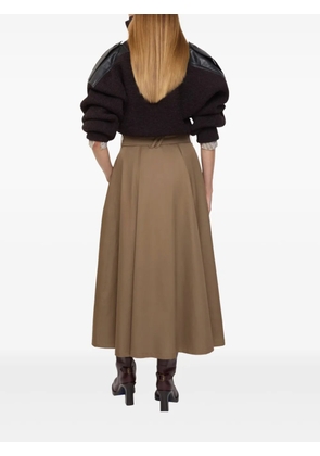 Burberry A-line midi skirt - Brown