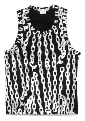 Comme Des Garçons chain-link print tank top - Black