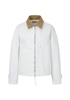 TOMBOY contrast-collar denim jacket - White