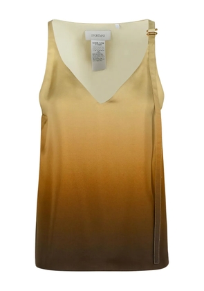 Sportmax gradient V-neck silk top - Neutrals