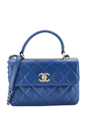 CHANEL Pre-Owned Trendy CC Top Handle Bag Quilted Lambskin Small shoulder bag - Blue
