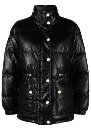 Michael Michael Kors faux-leather puffer jacket - Black