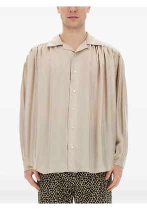 AIE gathered buttoned shirt - Neutrals