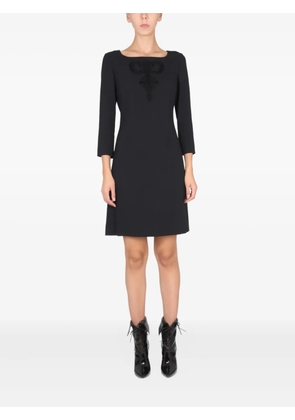 Boutique Moschino Cady appliqué mini dress - Black