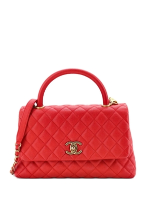 CHANEL Pre-Owned Coco Top Handle Bag Quilted Caviar Small crossbody bag - Red