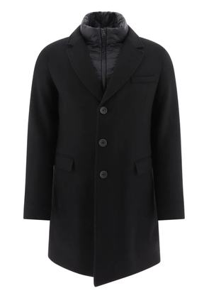 Herno high-neck buttoned coat - Black