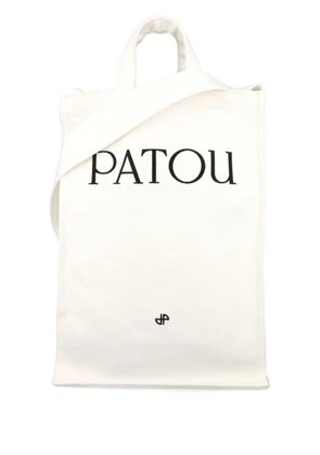Patou logo-print vertical tote bag - White