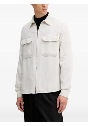 Armani Exchange flap-pocket zip shirt - Neutrals
