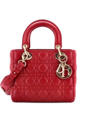 Christian Dior Pre-Owned My ABCDior Lady Dior Bag Cannage Quilt Lambskin crossbody bag - Red