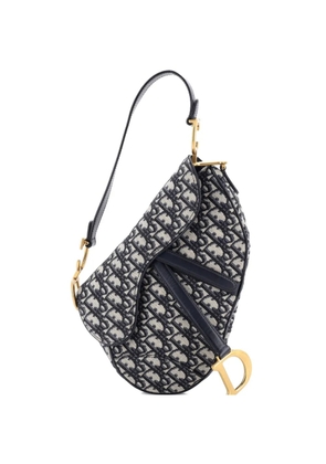 Christian Dior Pre-Owned Saddle Handbag Oblique Canvas Medium shoulder bag - Blue