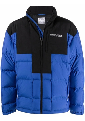 COUNTY OF MILAN quilted cross block jacket - Blue