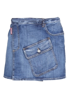 DSQUARED2 pocket tie mini skirt - Blue
