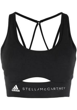 adidas by Stella McCartney logo-print bralette top - Black