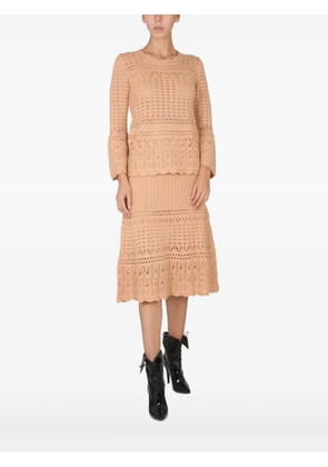 Boutique Moschino crochet-knit sweater - Neutrals