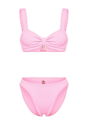 Hunza G Bonnie shirred bikini - Pink