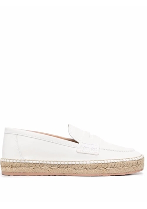 Gianvito Rossi woven raffia espadrilles - White