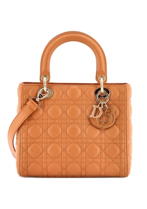 Christian Dior Pre-Owned Lady Dior NM Bag Cannage Quilt Lambskin Medium satchel - Brown