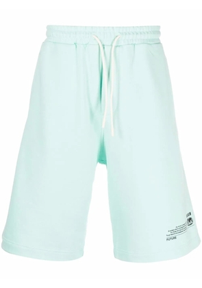 MSGM knee-length cotton track shorts - Green