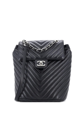 CHANEL Pre-Owned Urban Spirit Chevron Leather Small backpack - Black