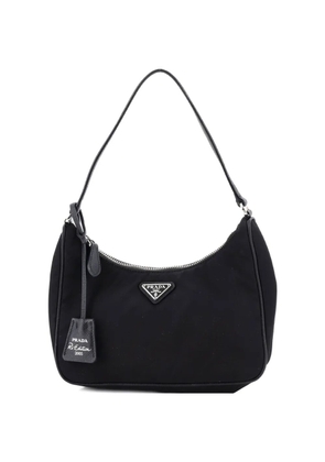 Prada Pre-Owned Re-Edition 2005 Tessuto with Saffiano Leather Mini hobo bag - Black