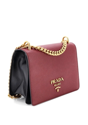 Prada Pre-Owned Chain Flap Bag Saffiano Leather Small crossbody bag - Black
