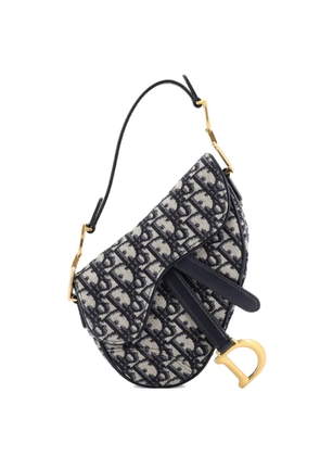 Christian Dior Pre-Owned Saddle Handbag Oblique Canvas Mini shoulder bag - Blue