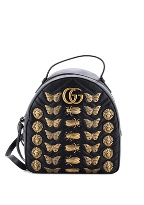 Gucci Pre-Owned GG Marmont Embellished Matelasse Leather Small backpack - Black