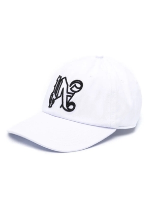 Palm Angels Monogram embroidered baseball cap - White