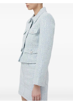 Miss Sixty pearl-buttoned flap-pockets jacket - Blue