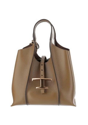 Tod's leather T-buckle shoulder bag - Brown
