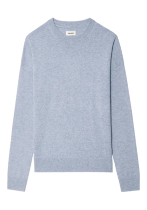 Zadig&Voltaire heart-patch cashmere sweater - Blue