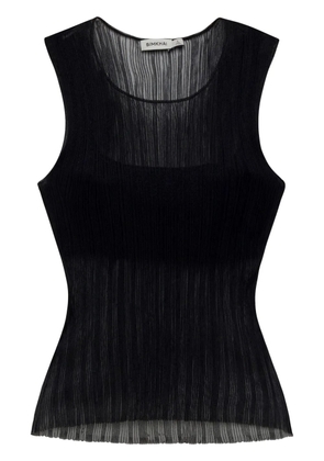 Simkhai Oakley semi-sheer tank top - Black