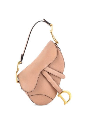 Christian Dior Pre-Owned Saddle Handbag Leather Mini shoulder bag - Neutrals