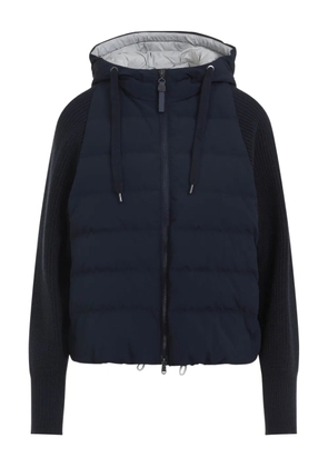 Brunello Cucinelli padded hooded jacket - Blue