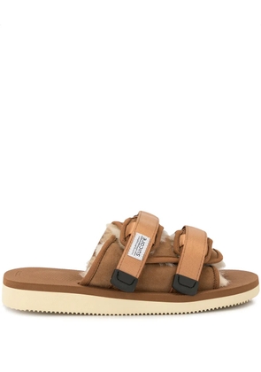 Suicoke flat touch strap sandals - Brown