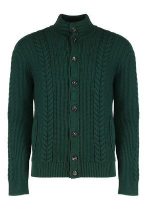 slowear buttoned pockets virgin-wool cardigan - Green