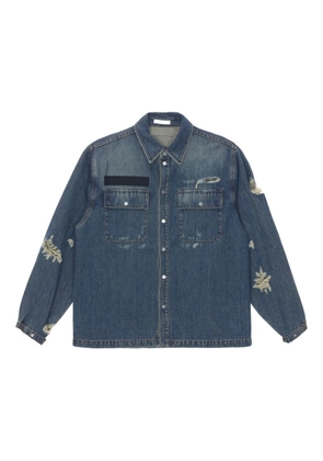 Helmut Lang distressed denim jacket - Blue