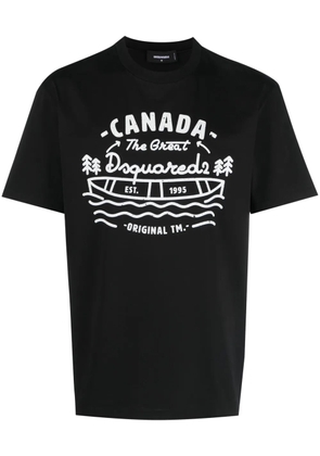 DSQUARED2 logo-print cotton T-shirt - Black