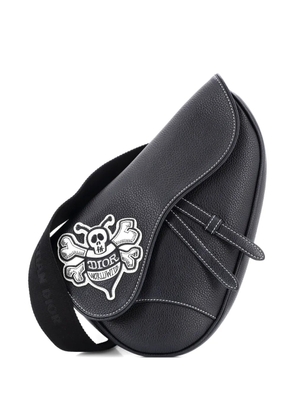 Christian Dior Pre-Owned Shawn Stussy Saddle Leather with Applique crossbody bag - Black