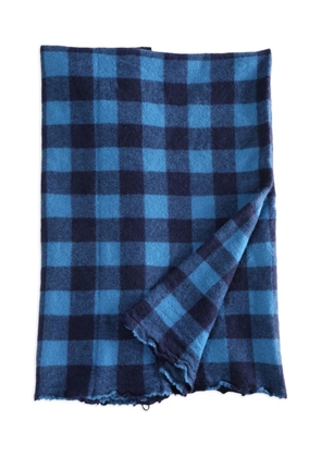 Daniela Gregis check-pattern scarf - Blue
