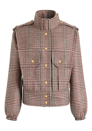 Patou plaid bomber jacket - Red