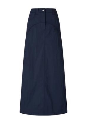 TOMBOY pleated A-line maxi skirt - Blue