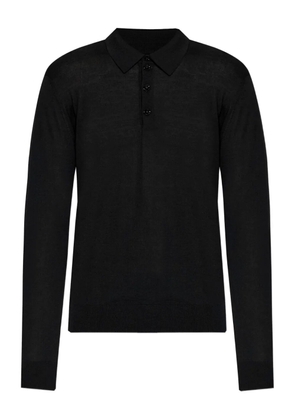Giorgio Armani long-sleeve polo shirt - Blue