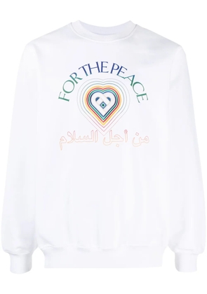 Casablanca Peace Gradient-print cotton sweatshirt - White