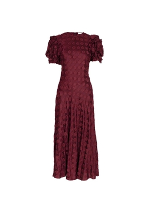 Ulla Johnson Elvia ruffled coupé-dots dress - Red