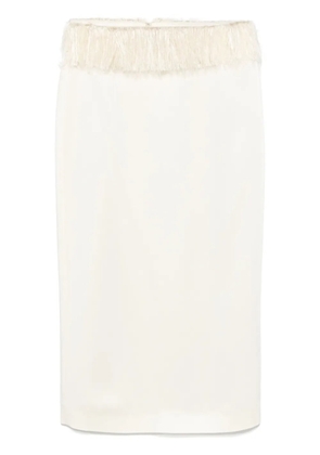 TOTEME fringed maxi skirt - White